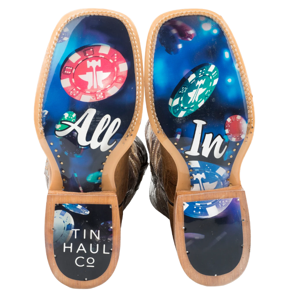 Tin Haul Men's High Roller Brown Leather Western Boots 14-020-0007-0360