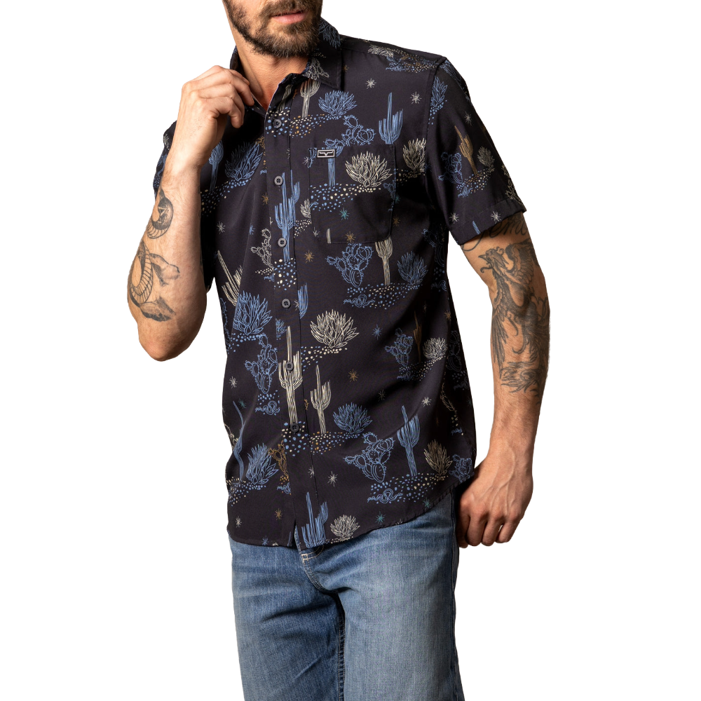 Kimes Ranch Men's Dunn Black Printed Button Down Shirt MDS0000084-BK001