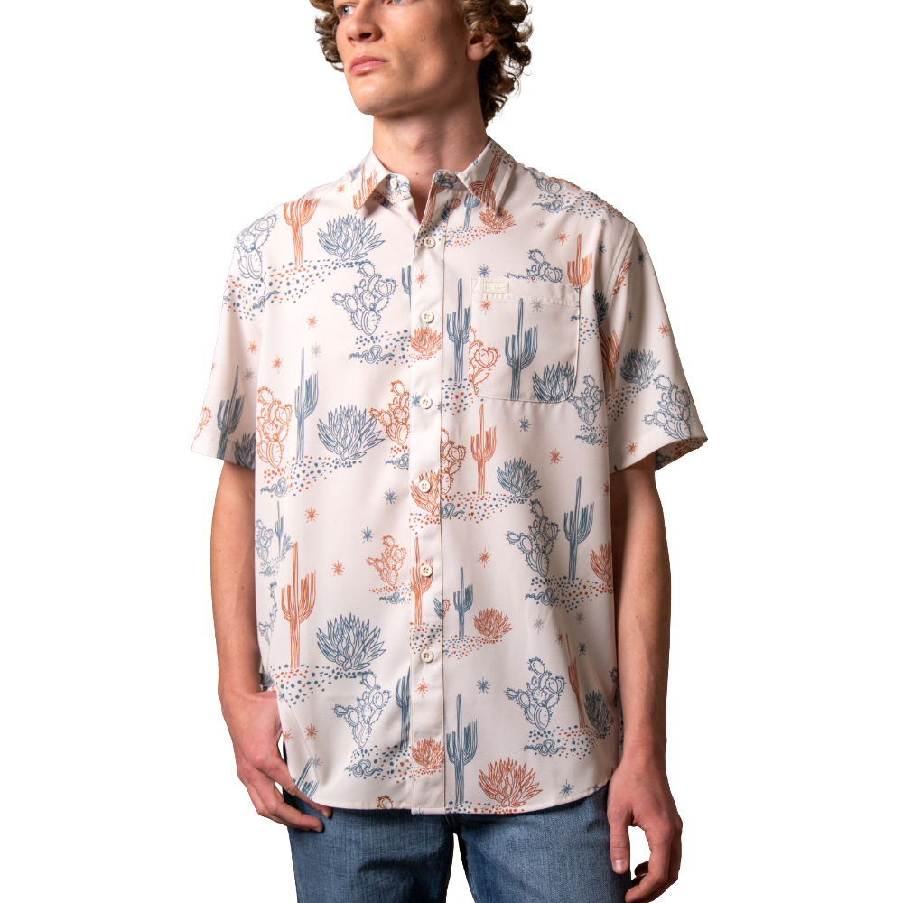 Kimes Ranch Men's Dunn Natural Western Print Button Down Shirt MDS0000084-BE006