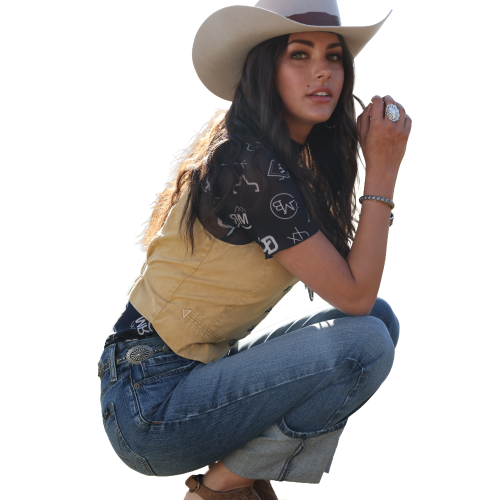 Cinch Ladies Gold Sleeveless Vest CTV7532001