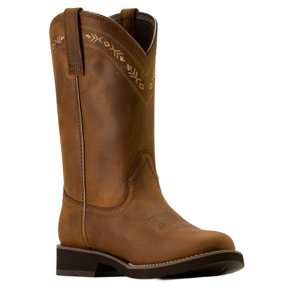 Ariat Ladies Kearney Distressed Brown Round Toe Western Boot 10074354