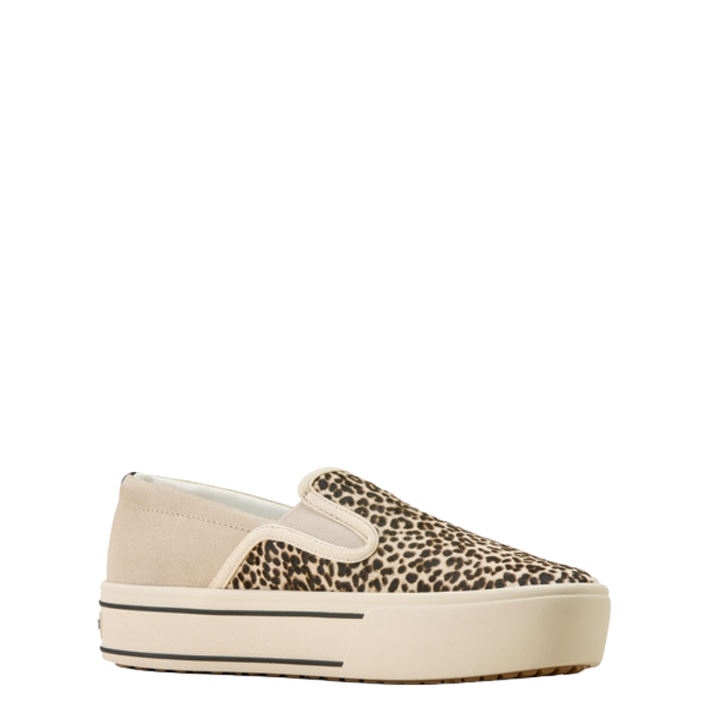 Ariat Ladies Skylar Cream Cheetah Hair On Slip On Shoe 10074363