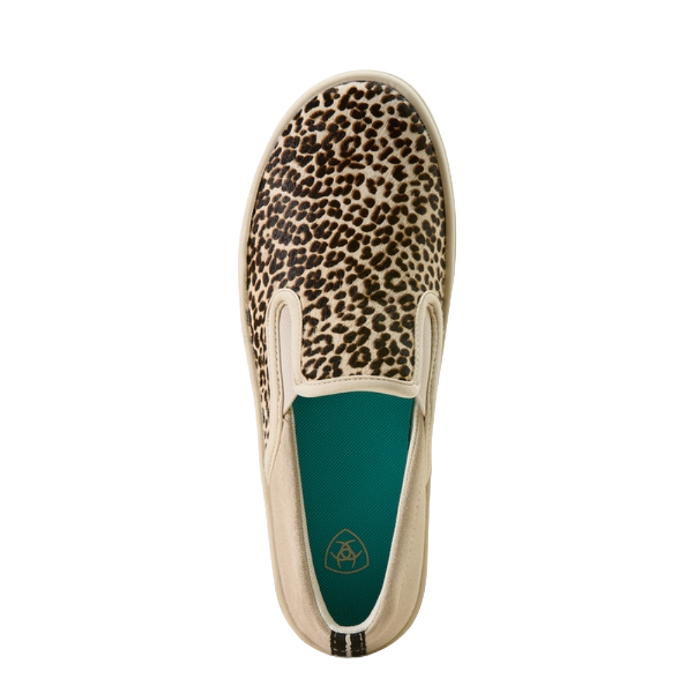 Ariat Ladies Skylar Cream Cheetah Hair On Slip On Shoe 10074363