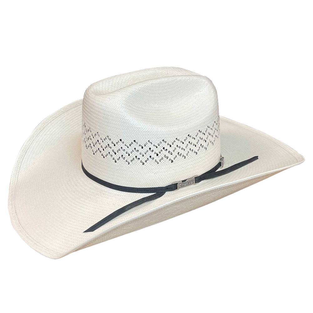 American Hat Co. 20X Rancher Ivory Oval Straw Cowboy Hat 5200RC-2CBLK