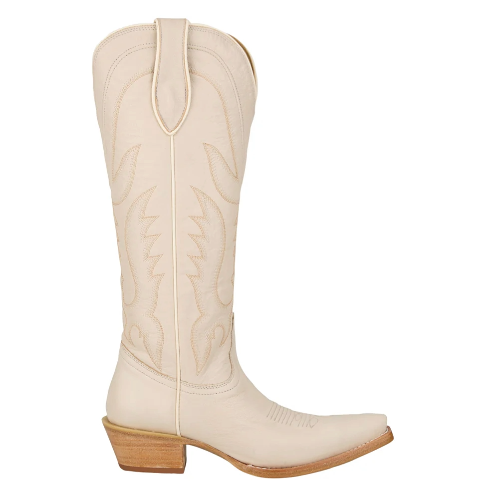 Tony Lama Ladies Jess Cream Goat Leather Tall Western Boot DR4255