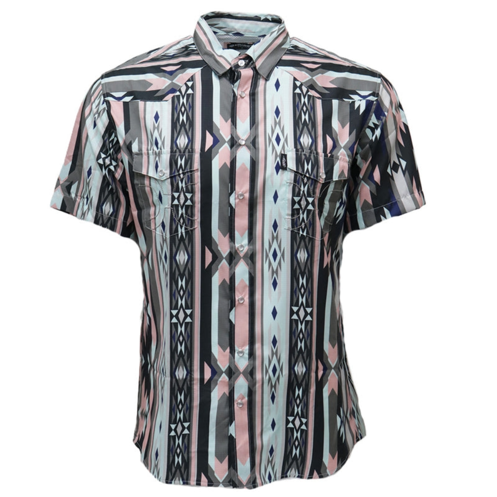 Hooey Men's "SOL" Pink Aztec Pearl Snap Shirt HT2621PKAZ