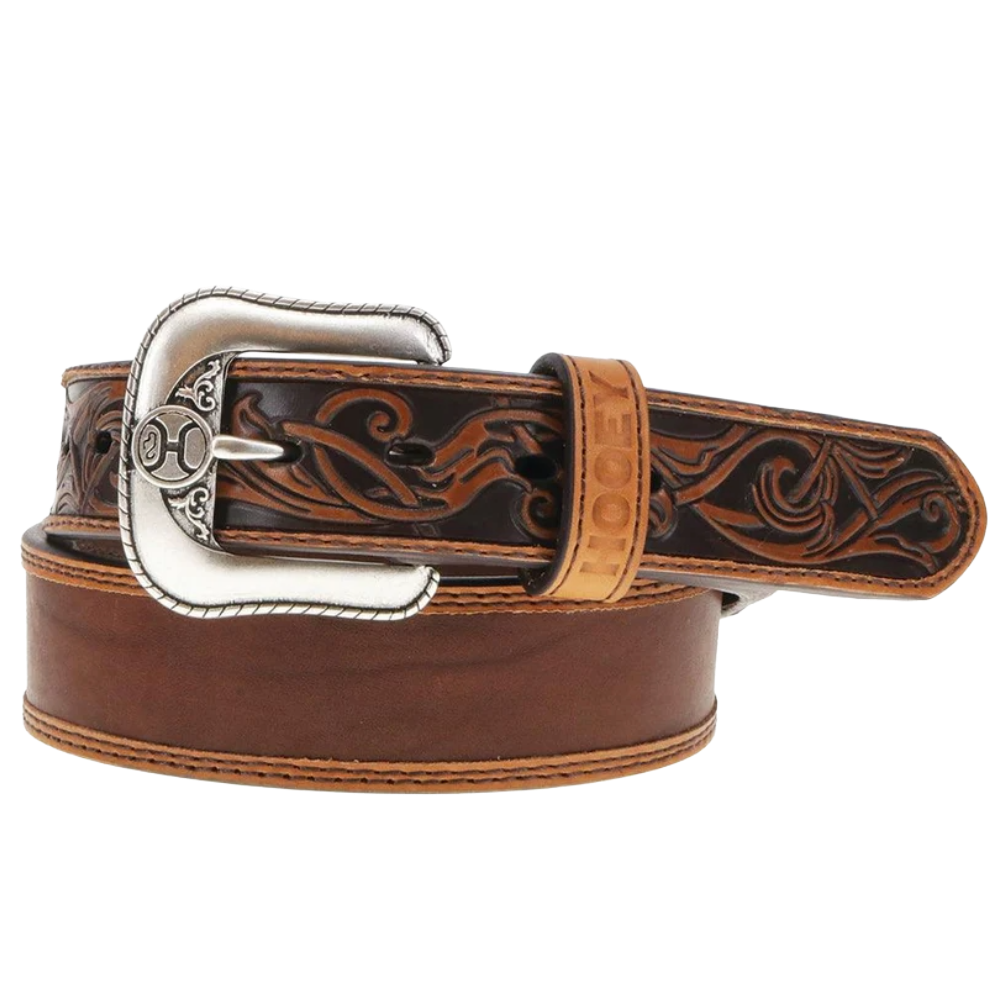 Hooey Men's "Ranchero" Classic Natural Brown Accent Belt HMBLT029 - Wild West Boot Store
