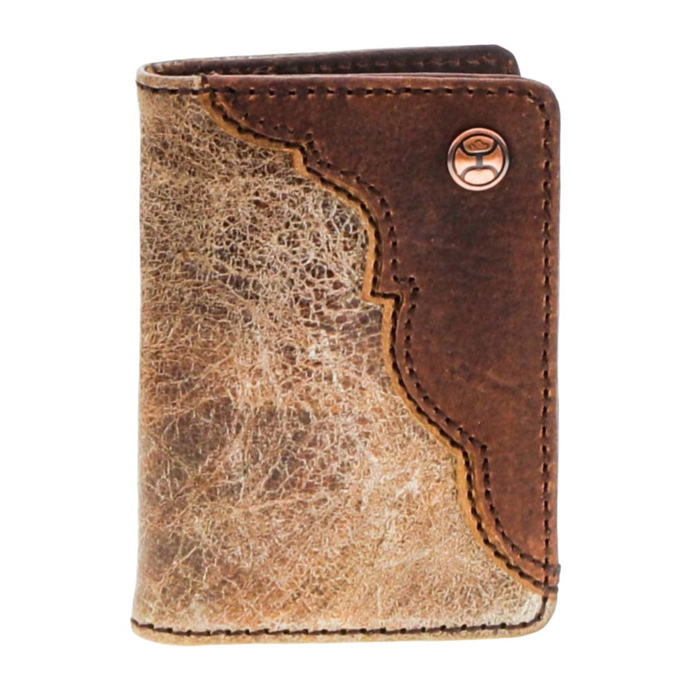 Hooey "Chisholm" Tricolor Western Corner Bifold Money Clip HFW032-BRTN