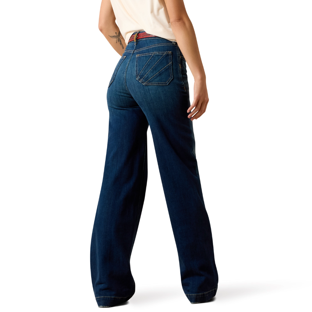 Ariat Ladies Ultra High Rise Penelope Wide Leg Blue Jean 10073012