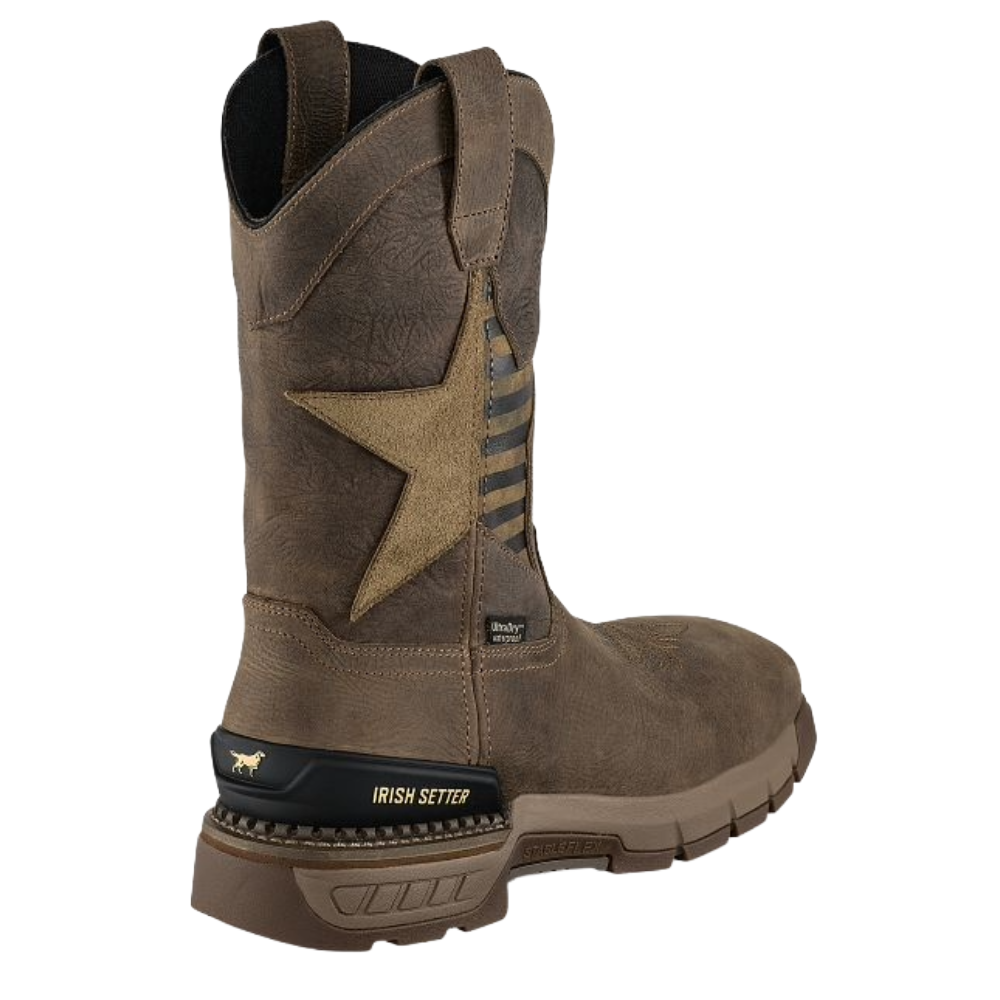 Irish Setter Men's Brown 11" Non-Metallic Waterproof Pull On Boots 84980 - Wild West Boot Store