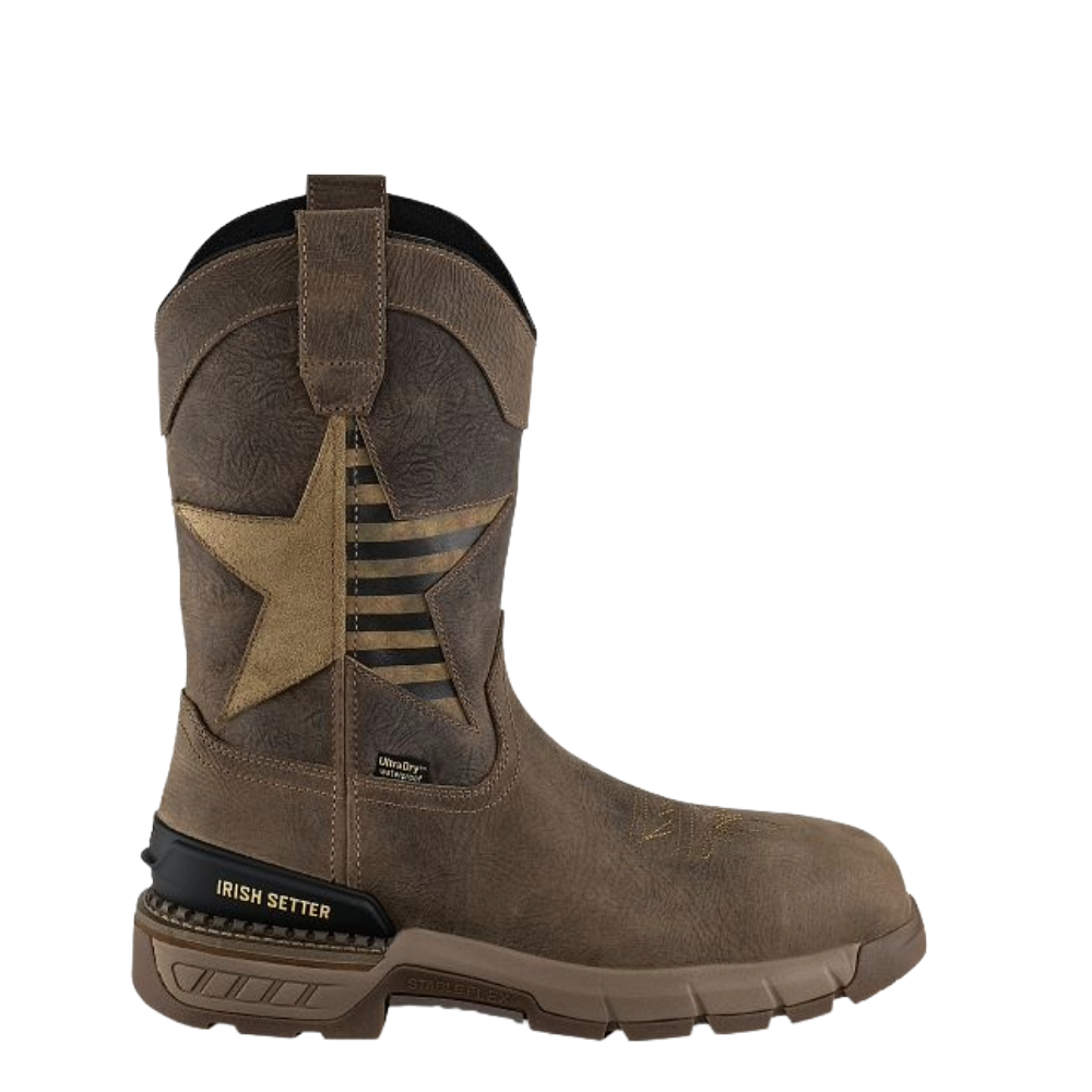 Irish Setter Men's Brown 11" Non-Metallic Waterproof Pull On Boots 84980 - Wild West Boot Store