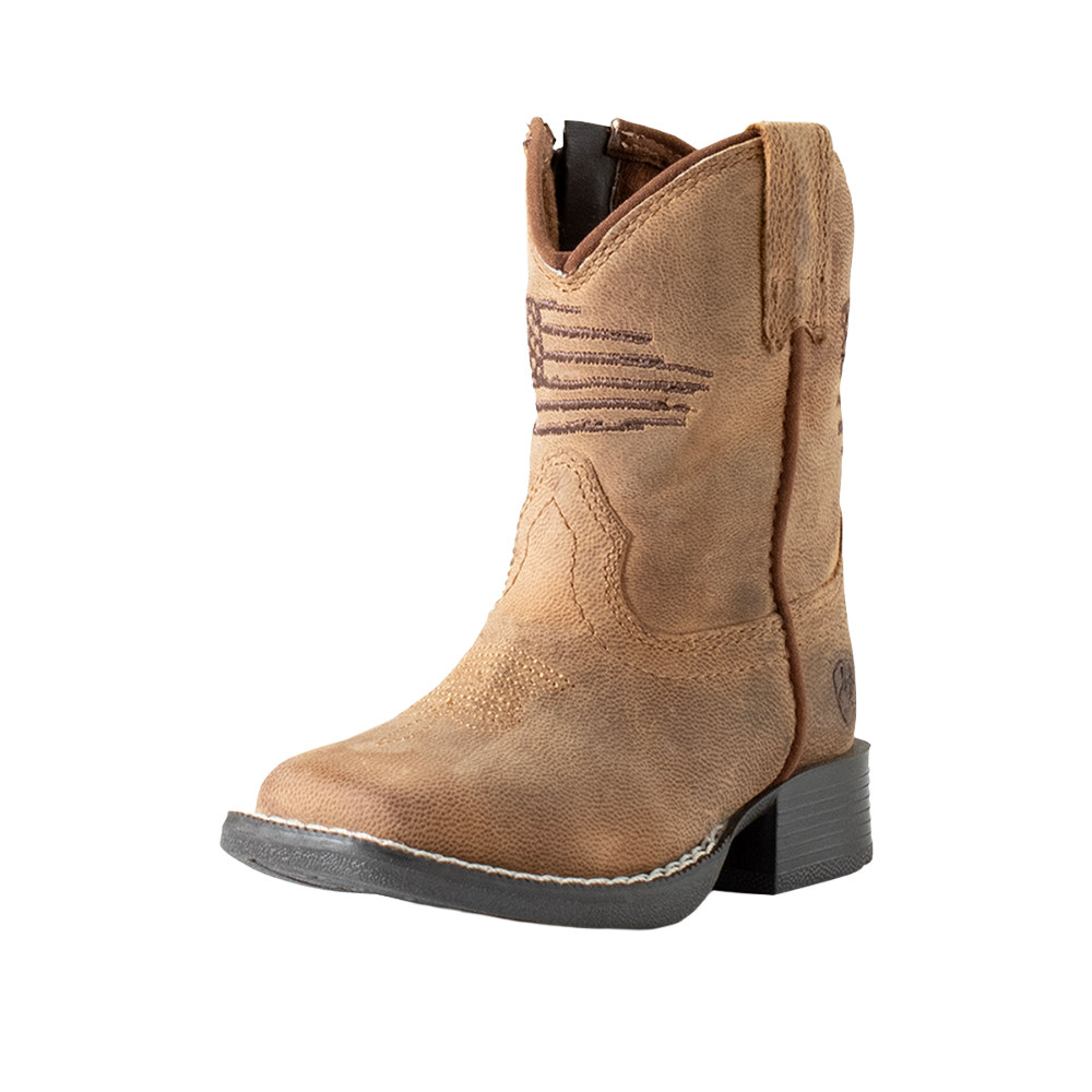 Ariat Toddler's Lil Stomper Brown Anthem Patriot Western Boot A441003002 - Wild West Boot Store