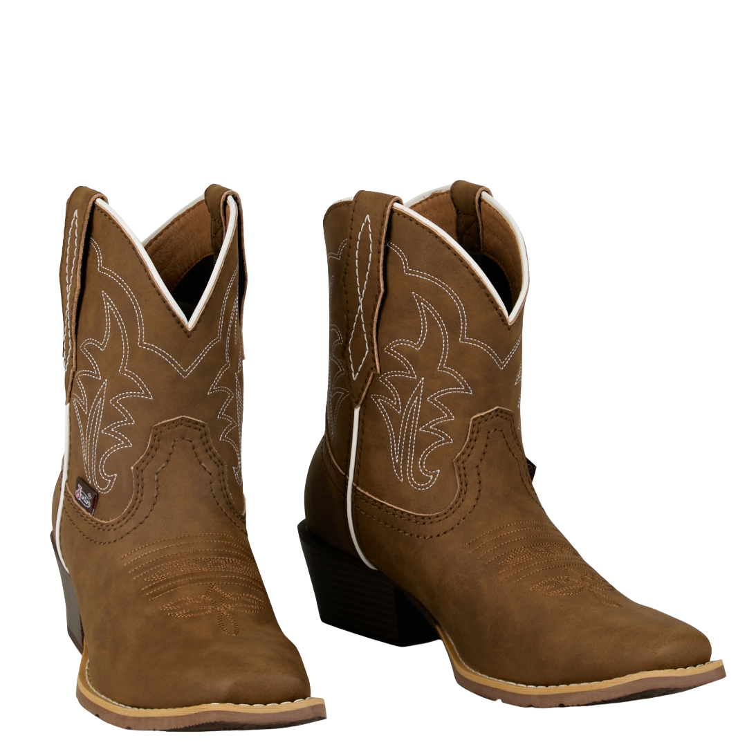 Justin Ladies Dee Brown Cowhide Leather Western Bootie GY9511
