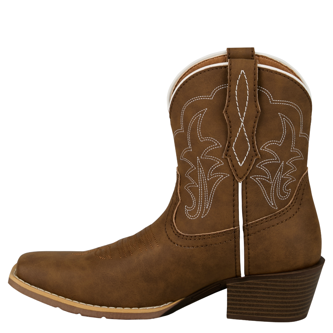Justin Ladies Dee Brown Cowhide Leather Western Bootie GY9511