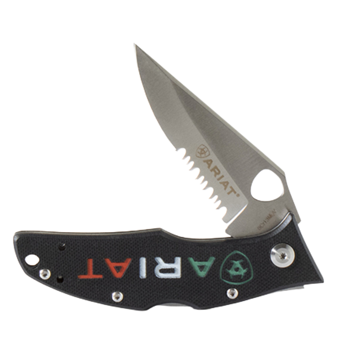 Ariat Hybrid Mexico Flag Logo Folding Knife A710012401