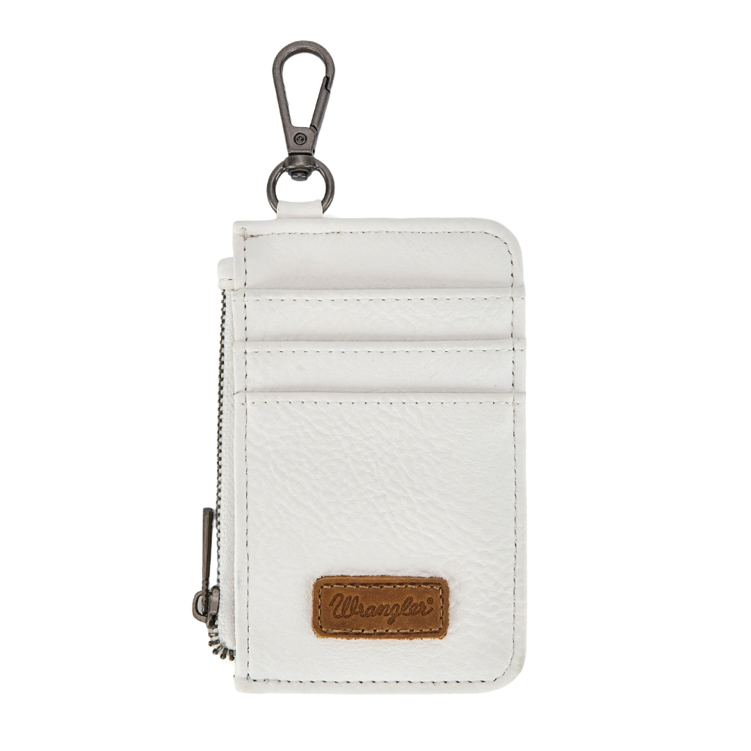 Wrangler Ladies Logo "W" Embroidered Dual Pouch Beige Wristlet WG367-W119BG