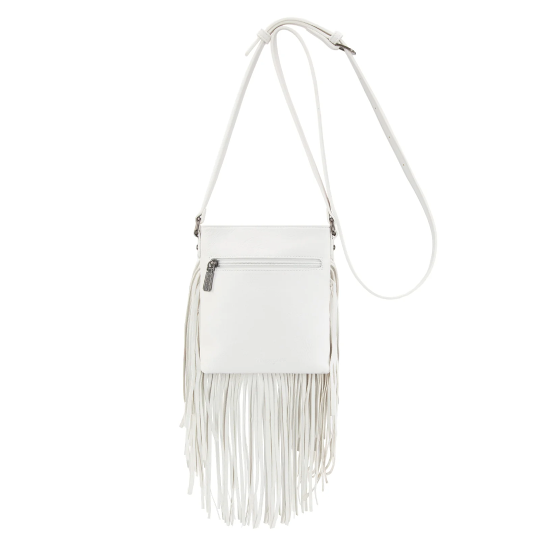 Wrangler Ladies Leather Beige Jean Denim Pocket Crossbody WG367-8360BG