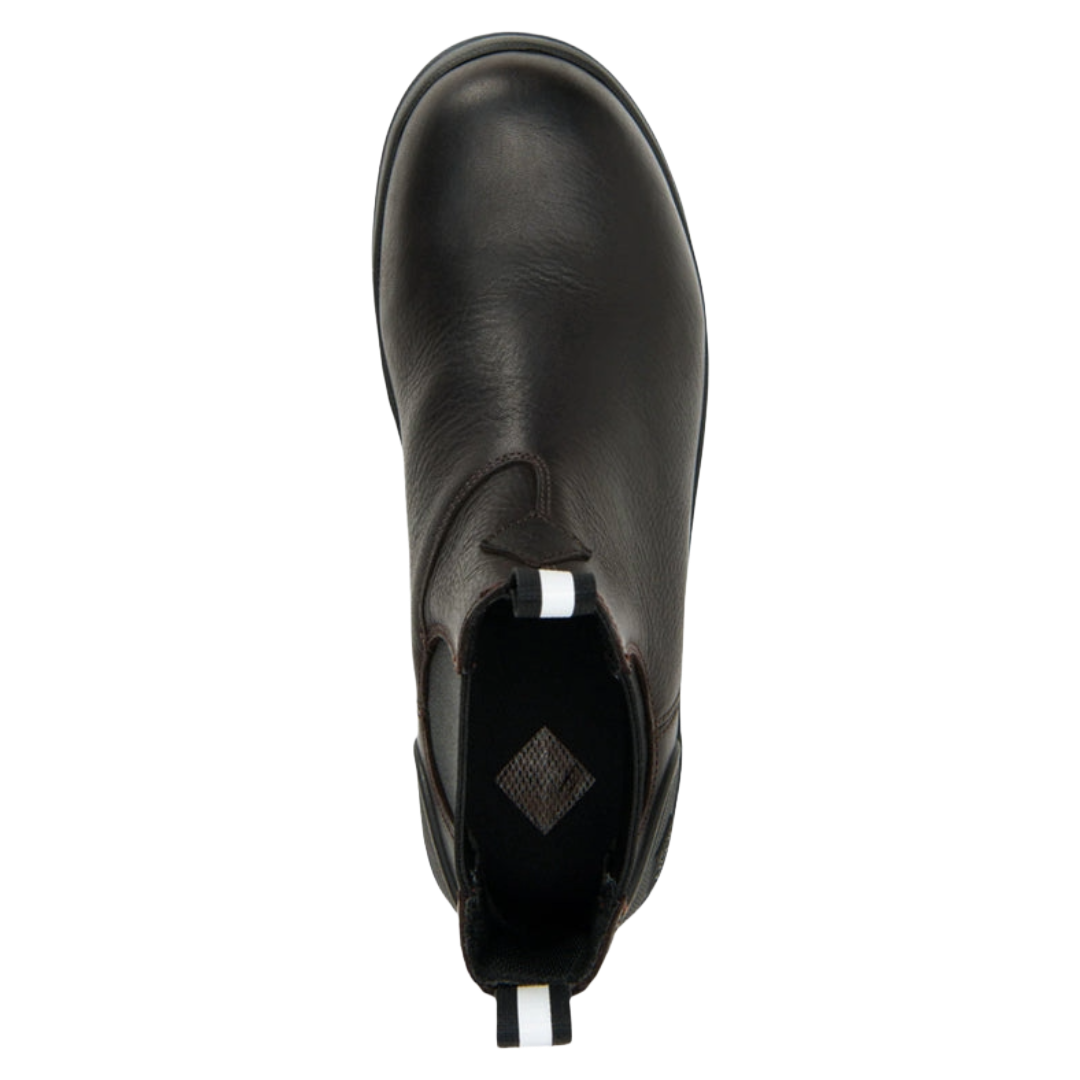 Muck Men's Chore Farm Black Coffee Leather Chelsea Boots CCLP900
