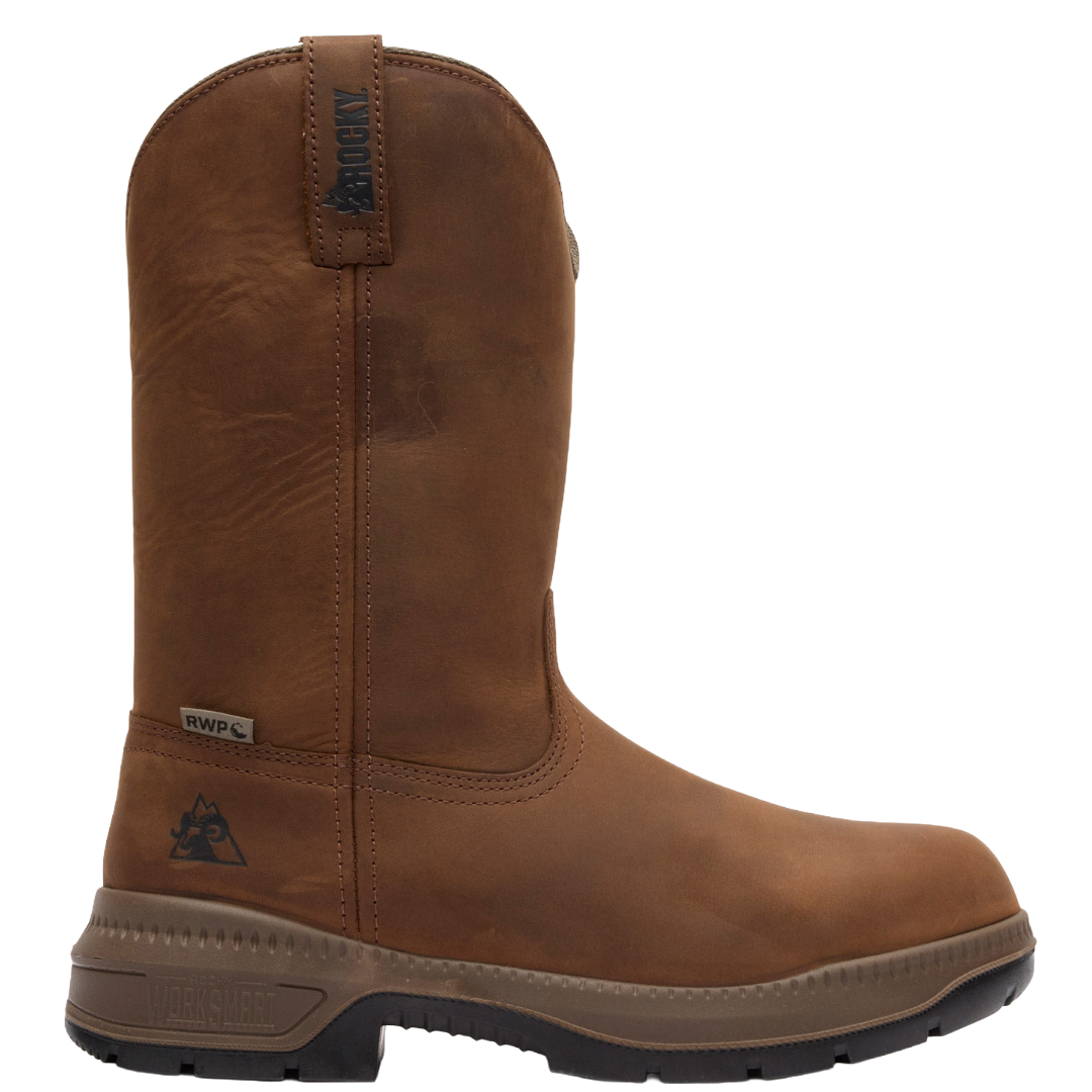 Rocky Men's Brown 11" Worksmart Waterproof Work Boots RKK0461