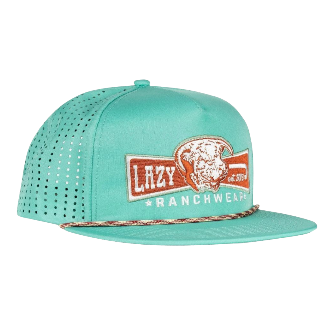 Lazy J Ranch Wear Diamond Banner Teal Performance Trucker Cap TEALPERJ