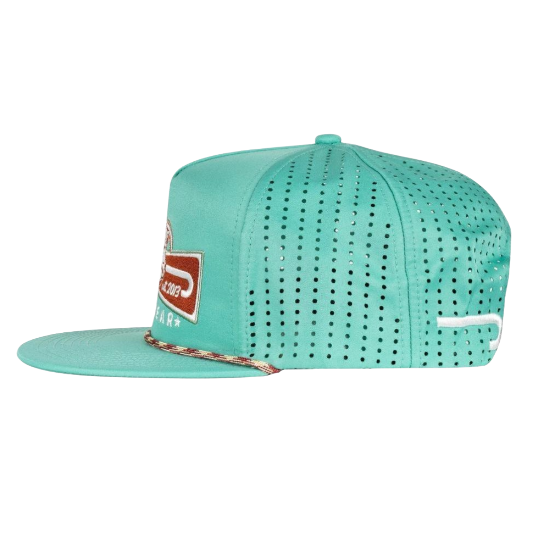 Lazy J Ranch Wear Diamond Banner Teal Performance Trucker Cap TEALPERJ