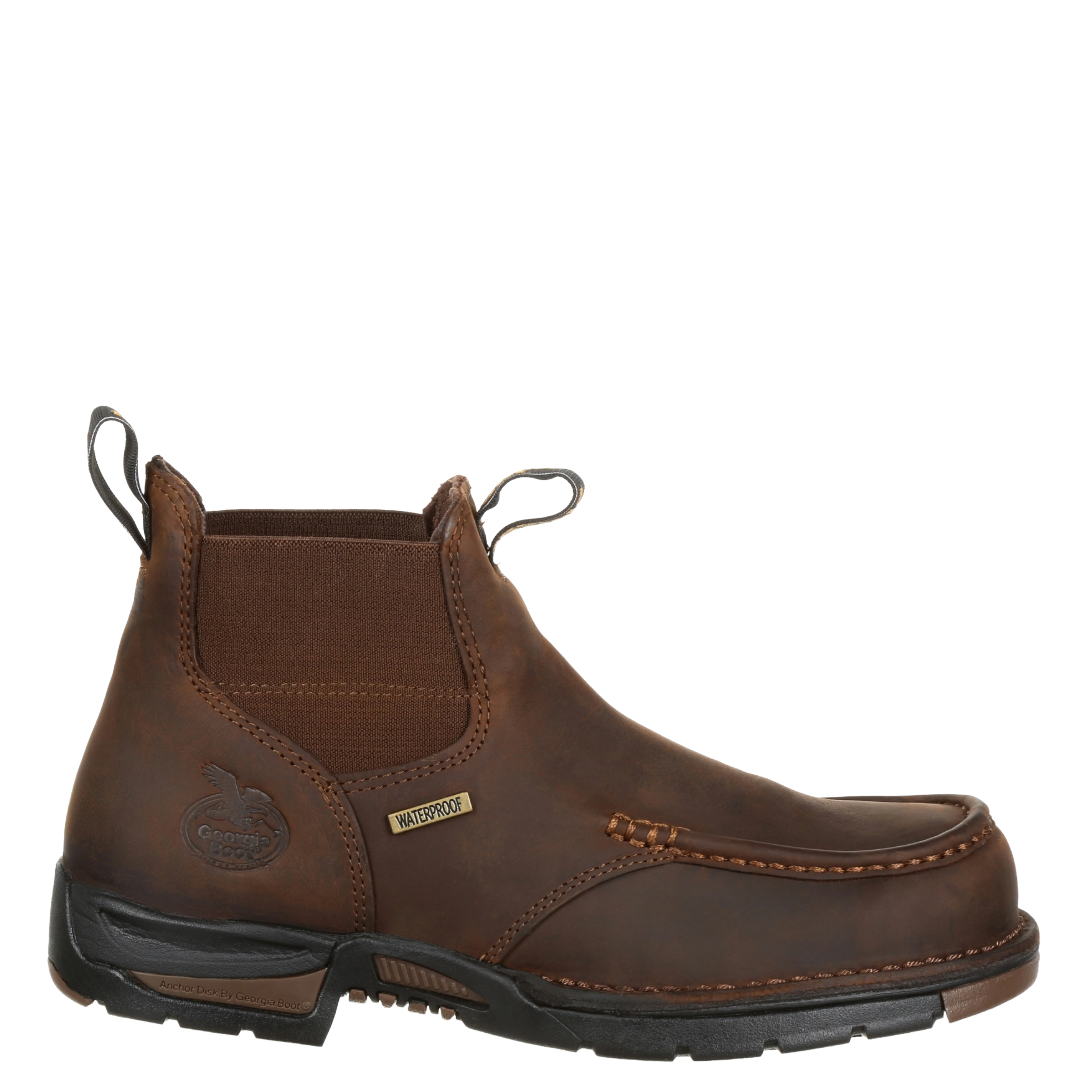 Georgia Boot Men's Athens Dark Brown Waterproof Ankle Work Boot GB00156