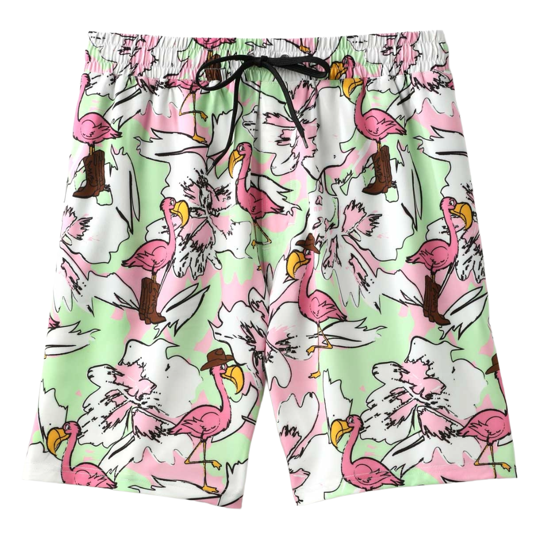 Cinch Men's Multicolor Western Flamingo Swim Trunks MB58135009