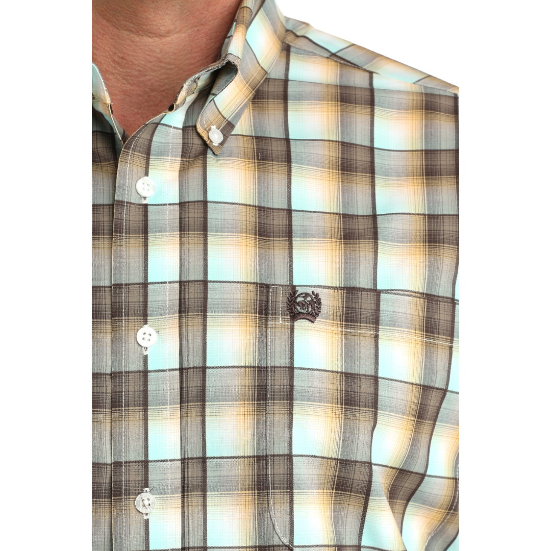 Cinch Men's Plaid Long Sleeve Button Down Shirt MTW1106067
