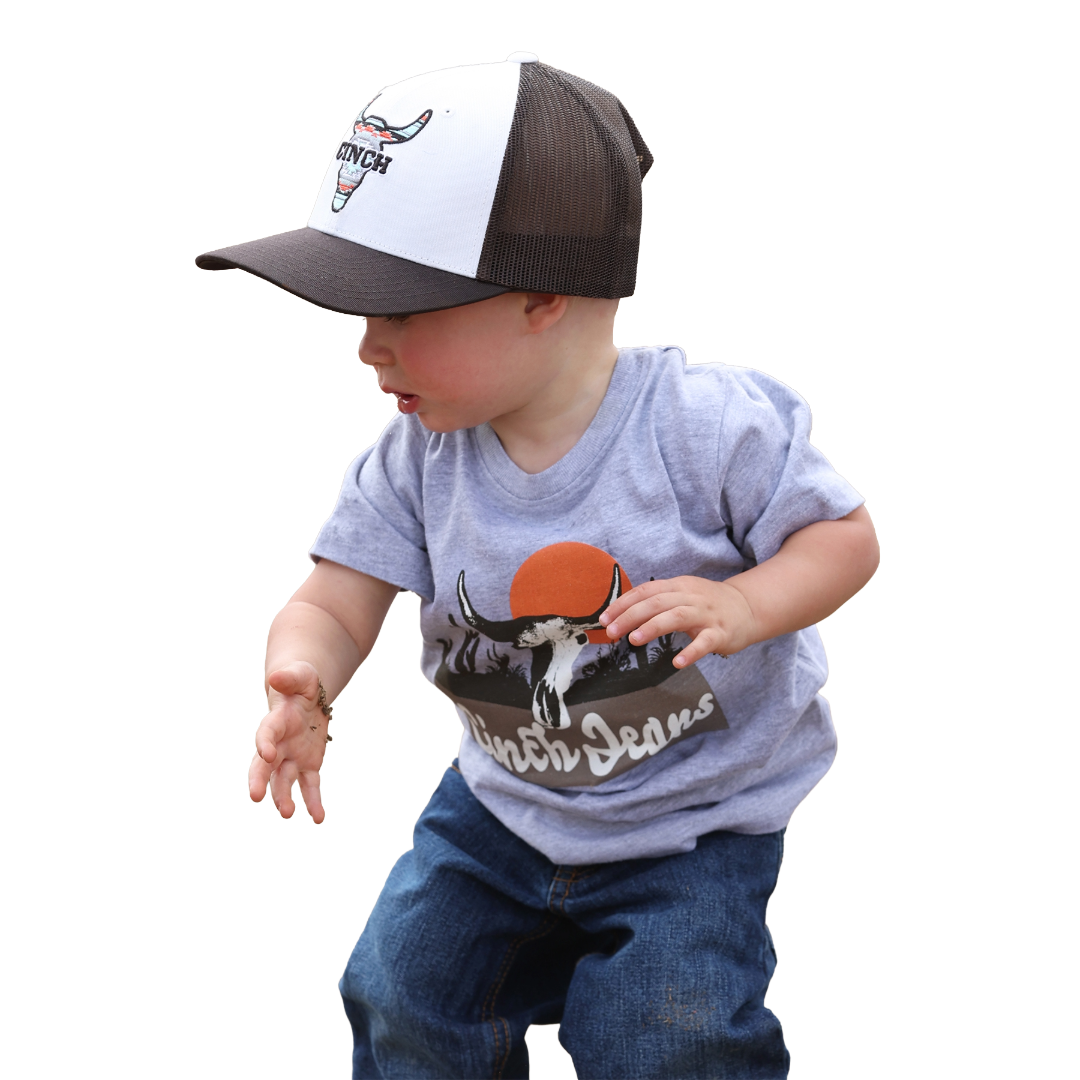 Cinch Toddler Boy's Gray Longhorn Graphic T-Shirt MTT7672069