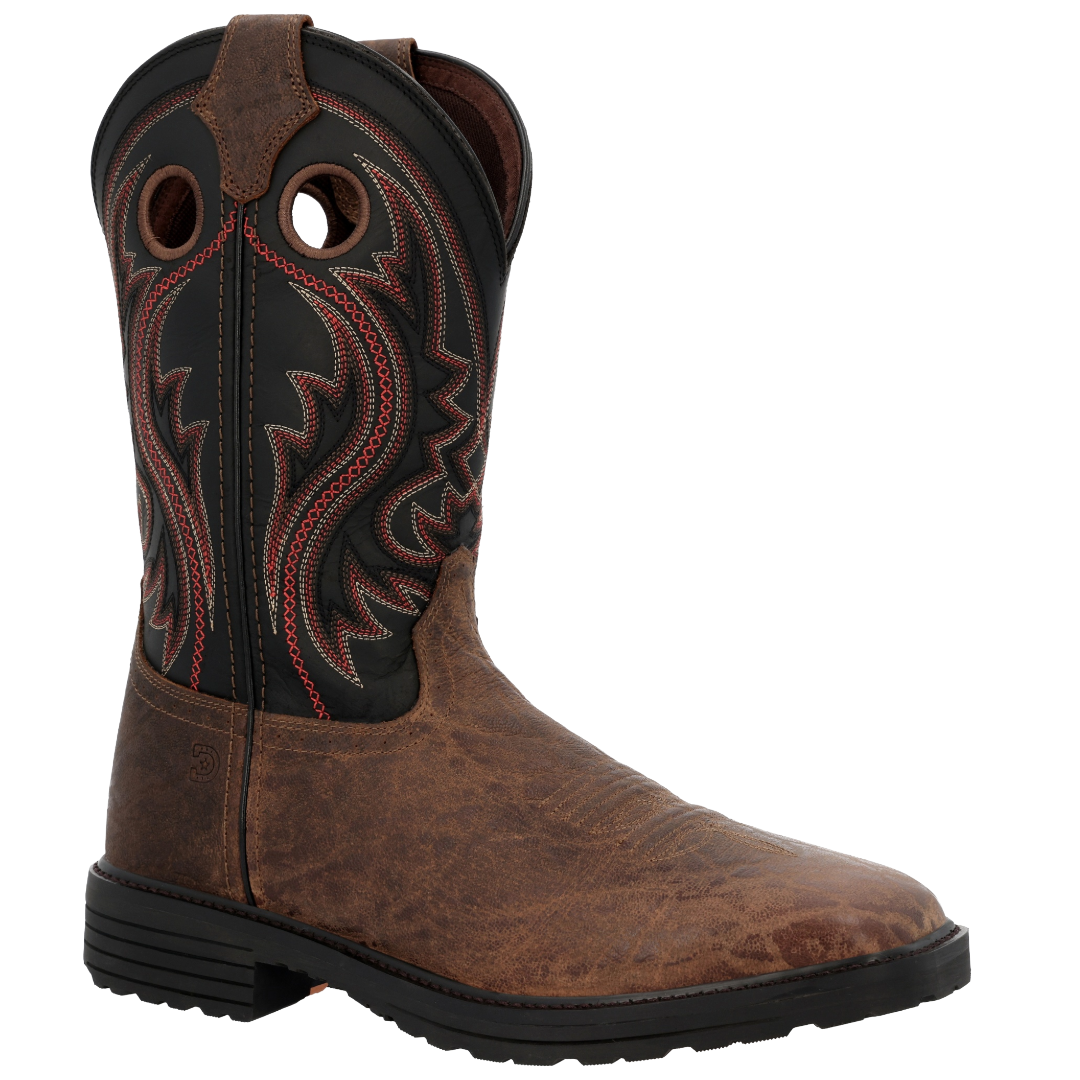 Durango Men's WorkHorse Soft Toe Black & Brown Work Boots DDB0529