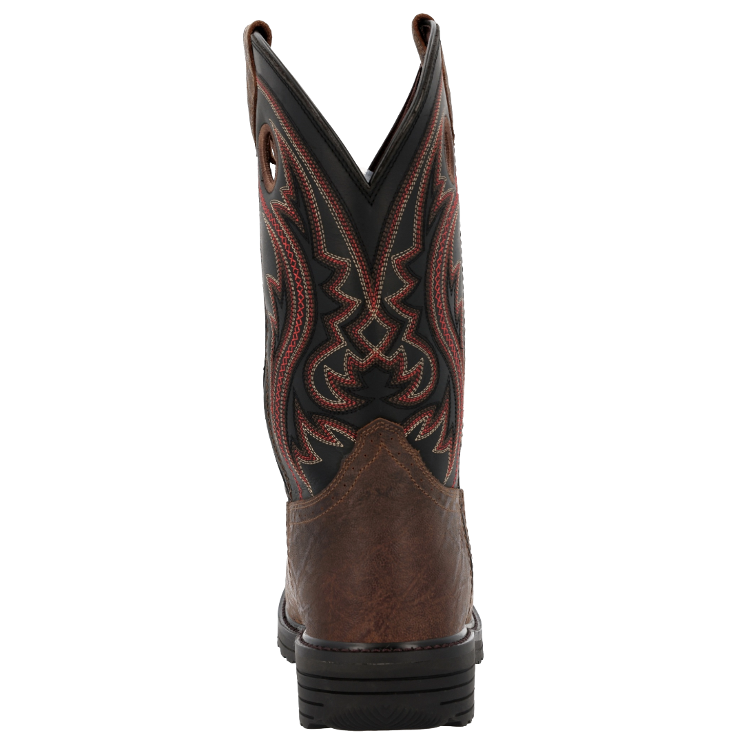 Durango Men's WorkHorse Soft Toe Black & Brown Work Boots DDB0529