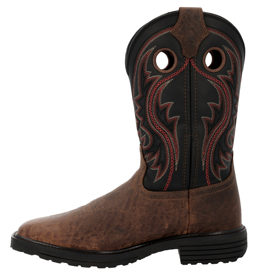 Durango Men's WorkHorse Soft Toe Black & Brown Work Boots DDB0529