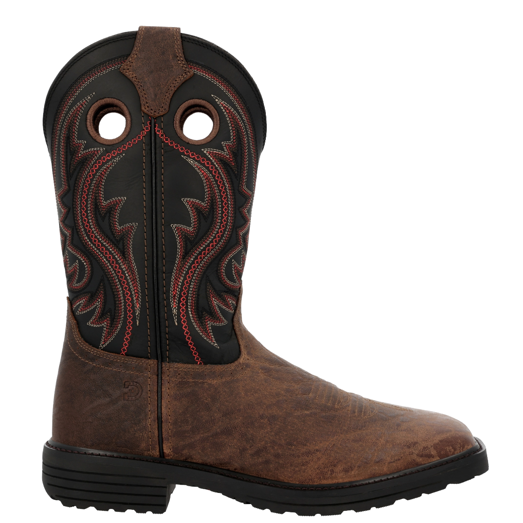 Durango Men's WorkHorse Soft Toe Black & Brown Work Boots DDB0529