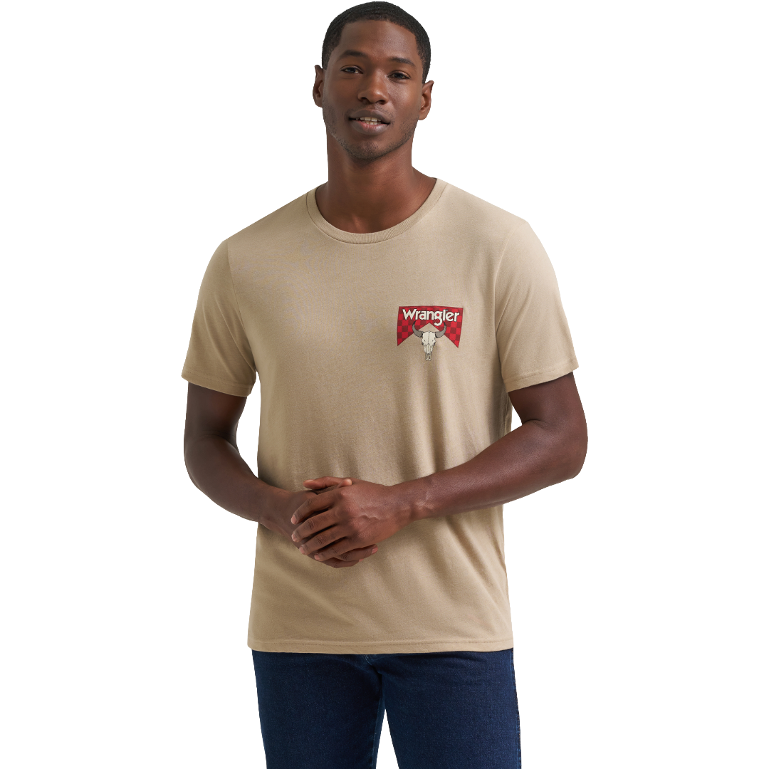 Wrangler Men's Trench Coat Heather Logo Graphic T-Shirt 112375727