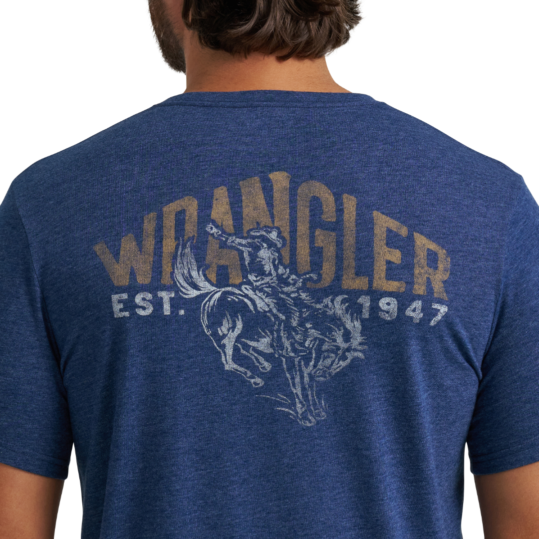 Wrangler Men's Dark Sapphire Heather Logo Graphic T-Shirt 112375808