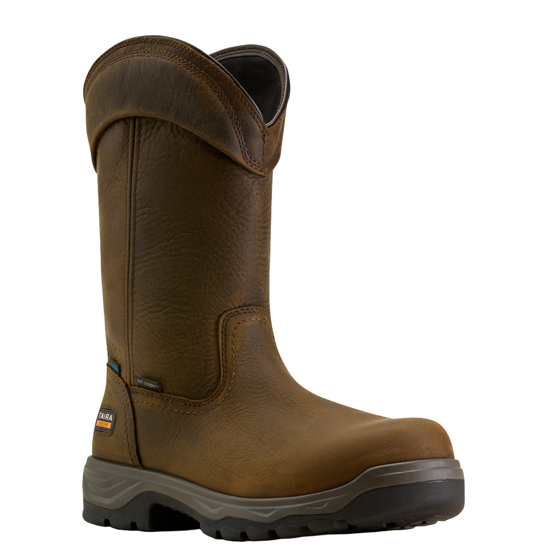 Ariat Men's Turbo Duratread Dark Brown Waterproof Carbon Toe Work Boot 10074292