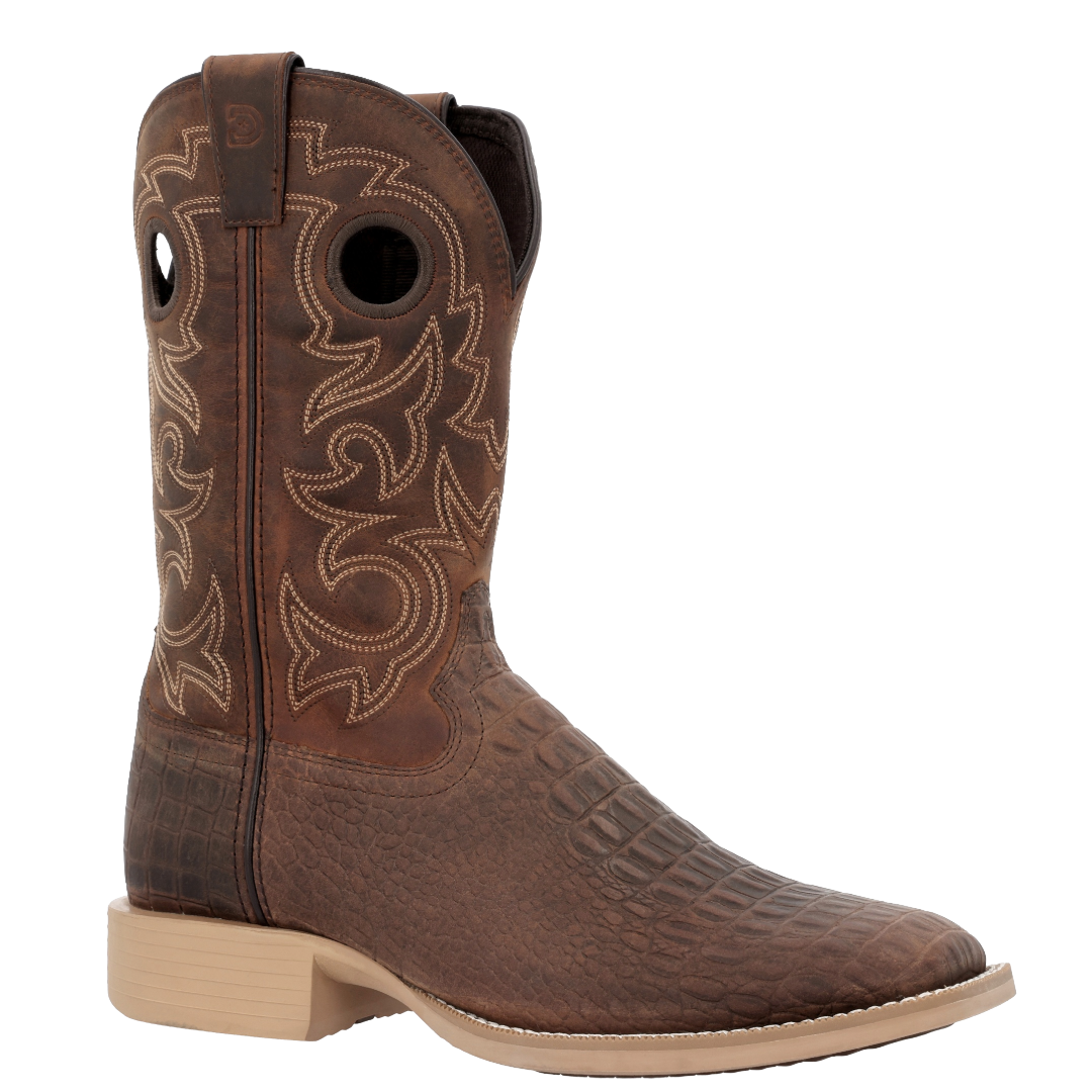 Durango Men's Shyloh Nicotine Croc Print 11" Western Boot DDB0530