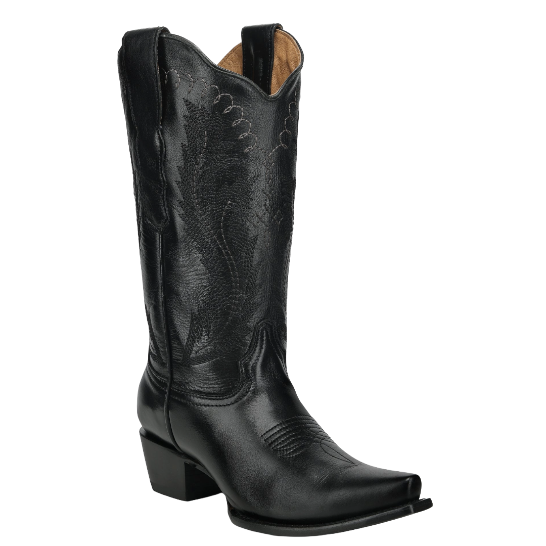 Circle G Ladies Black Embroidered Traid Western Boot L6339