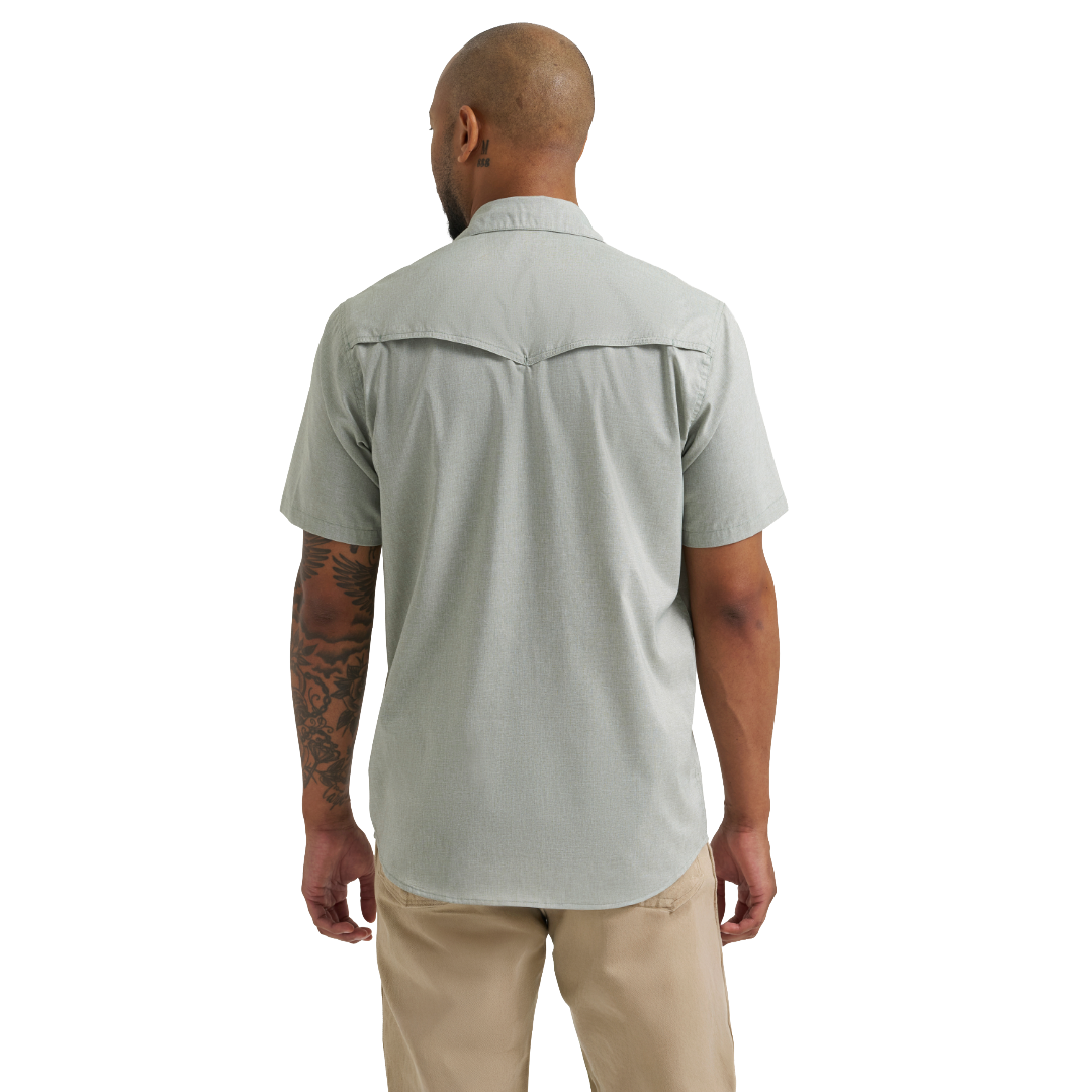 Wrangler Men's Drover Iceberg Green Utility Shirt 112375153
