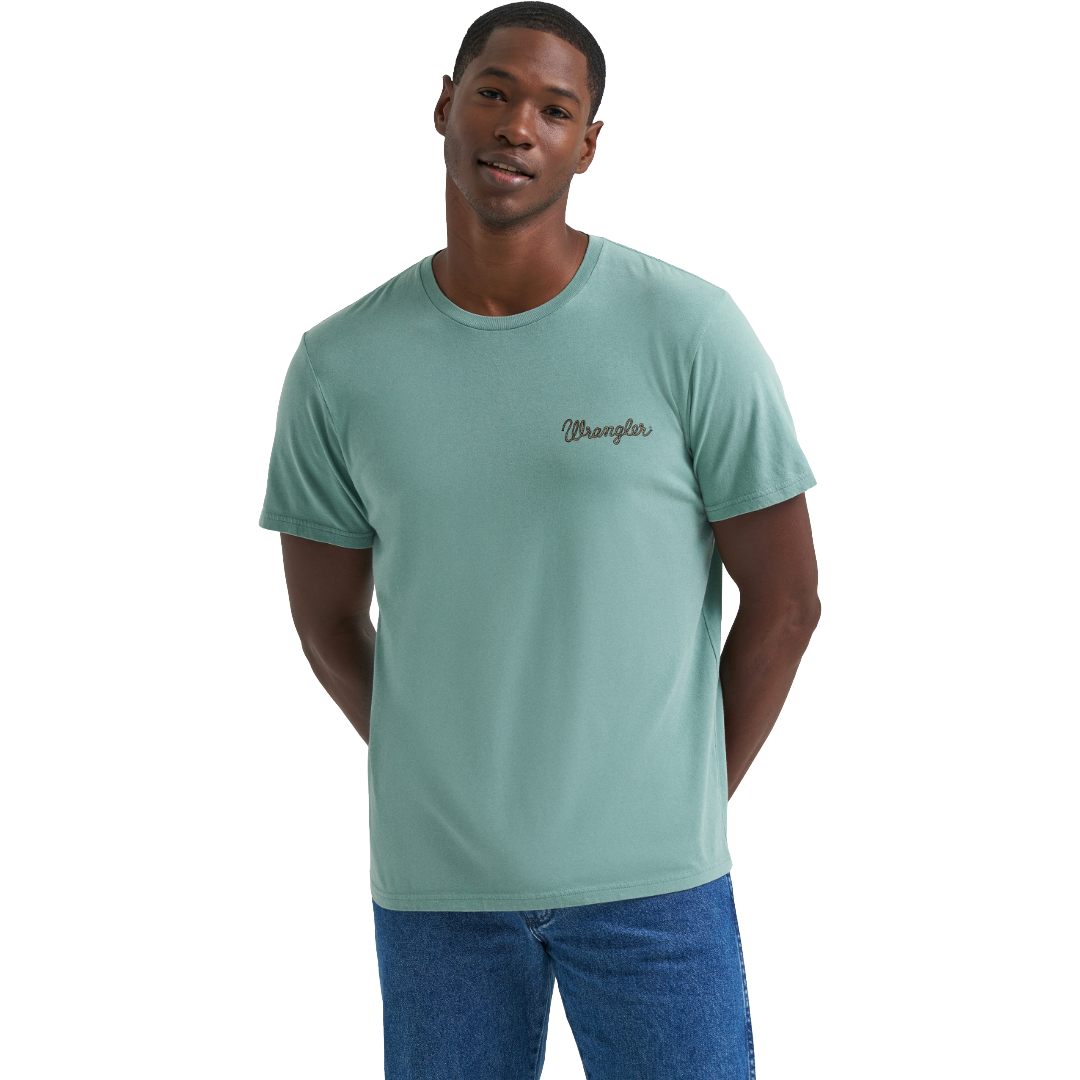 Wrangler Men's Oil Blue Western Graphic T-Shirt 112375739
