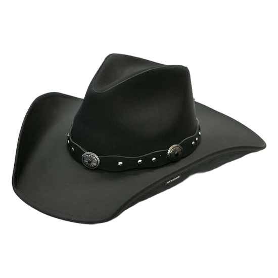 Stetson Roxbury Distressed Black Leather Western Hat TRROXB  display picture 1
