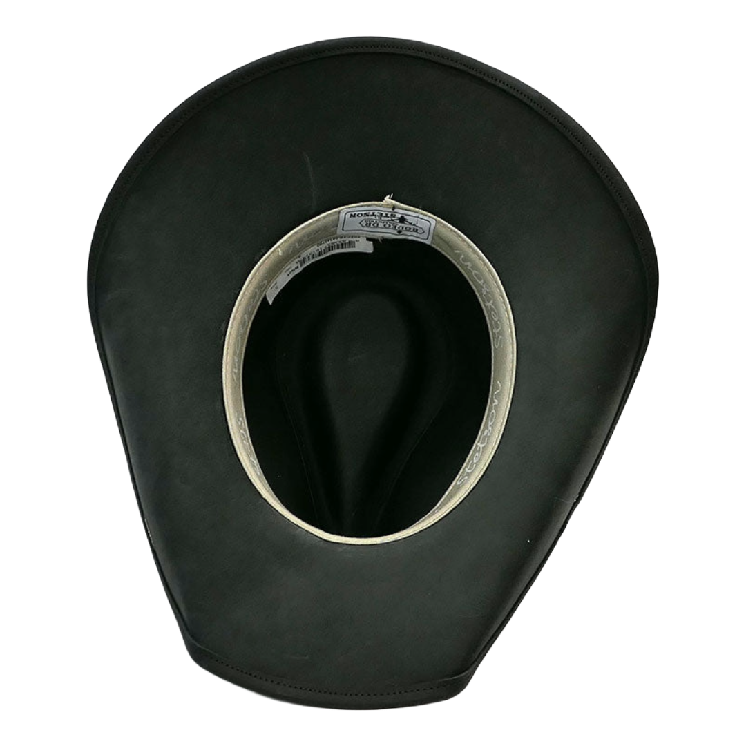 Stetson Roxbury Distressed Black Leather Western Hat TRROXB-843407