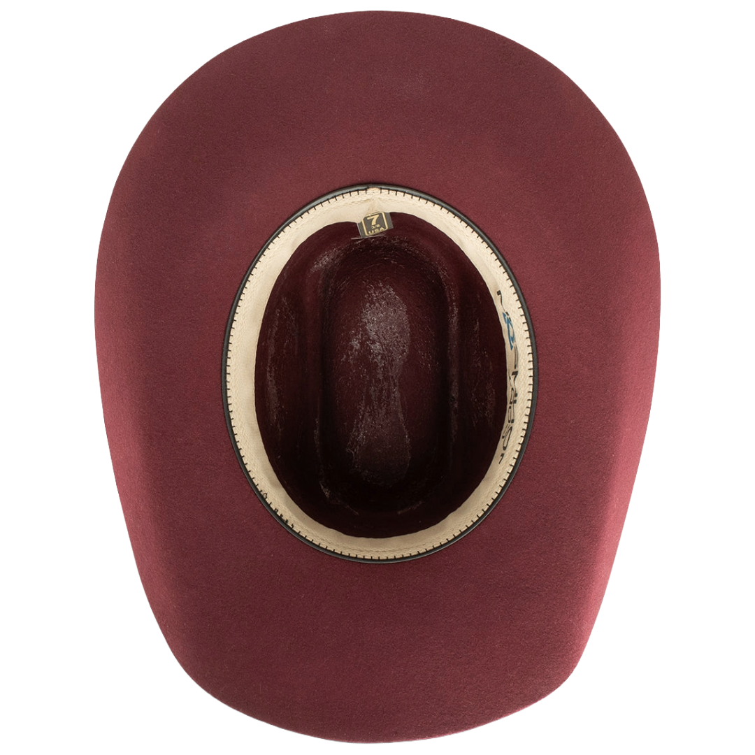 Resistol X Cody Johnson Thunder Hill 3X Burgundy Wool Western Hat RWTHHL-CJ4282