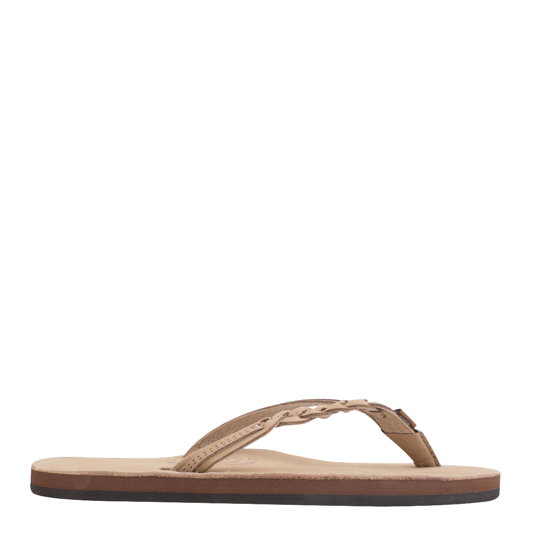 Rainbow Ladies Flirty Braidy Sierra Brown 1/2" Braided Strap Sandal 301ALTSB-SRBR