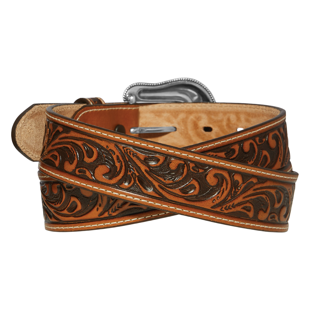 Justin Men's Freedom Tan Embossed Leather Belt C14244