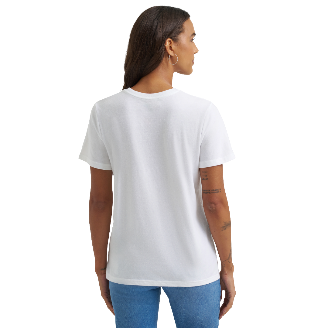 Wrangler Ladies Bright White Heather "Long Live Cowboys" Graphic T-Shirt 112375853
