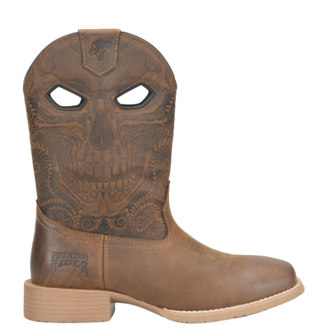 Phantom Rider by Double H Men's 11" Requiem Brown Square Toe Boot PH5060
