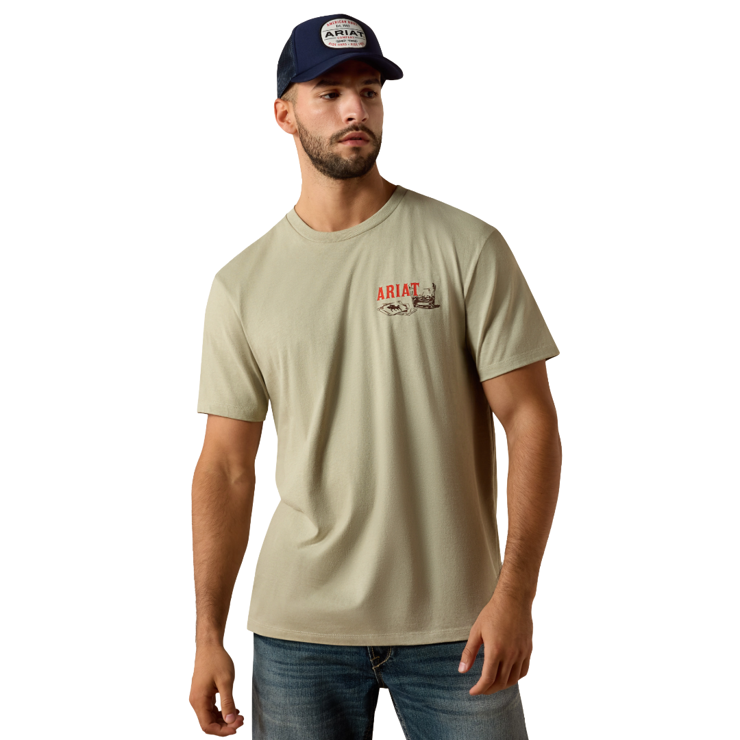 Ariat Men's Whiskey Uno Elm Brown T-Shirt 10073484