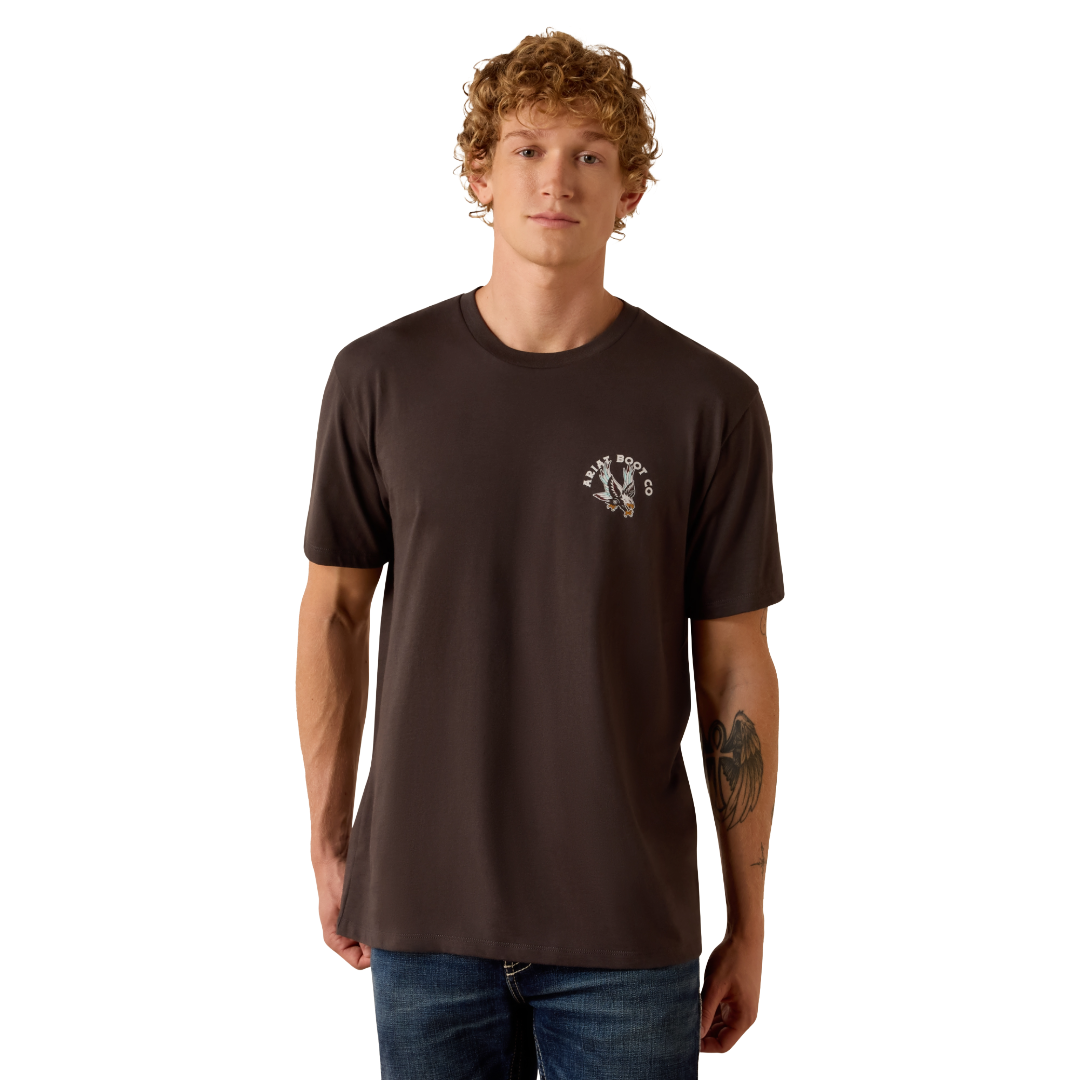 Ariat Men's Traditional Eagle Land of the Free Vintage Black T-Shirt 10073413