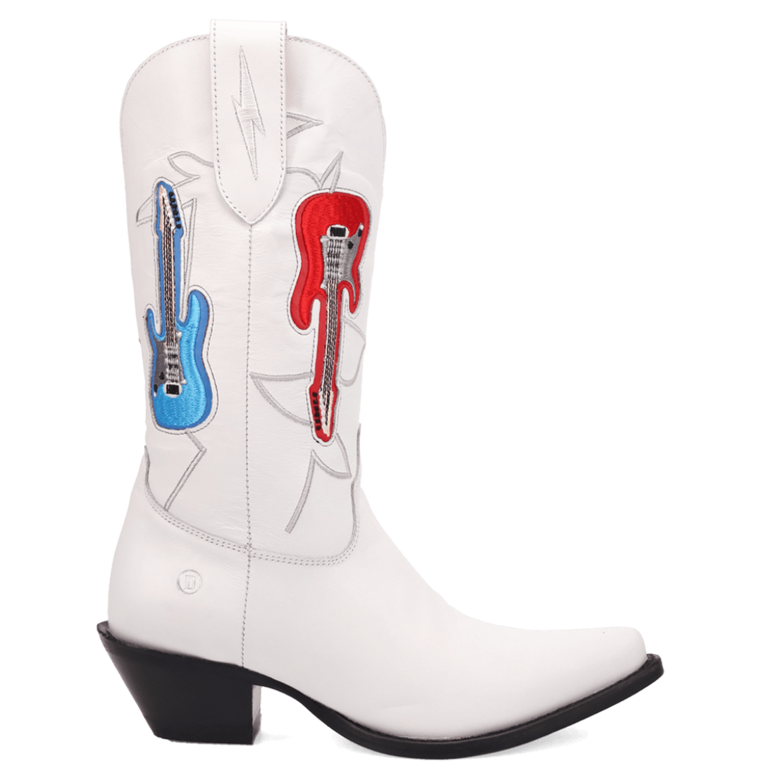 Dingo Ladies White Jukebox Leather Western Boot DI2421